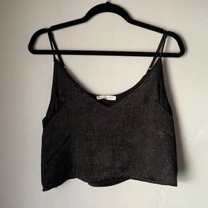 Honey Punch Black Cropped Tank